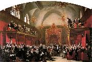 George Hayter The Trial of Queen Caroline in the House of Lords 1820 USA oil painting artist
